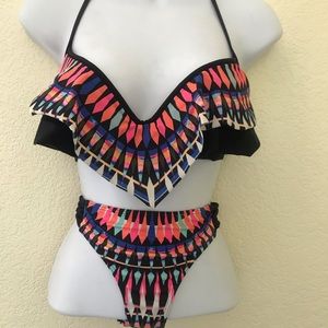 Pink Victoria’s Secret push-up swim suite